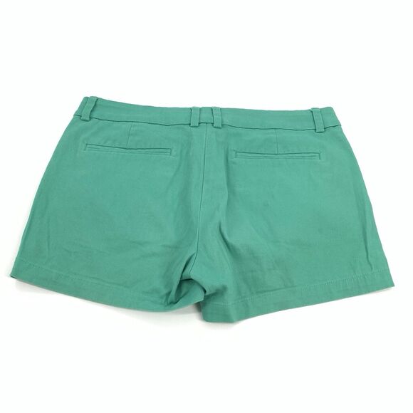 ANA A New Approach Twill Flat Front Shorts Size 8 Womens Solid Mint Green Casual - Picture 2 of 7